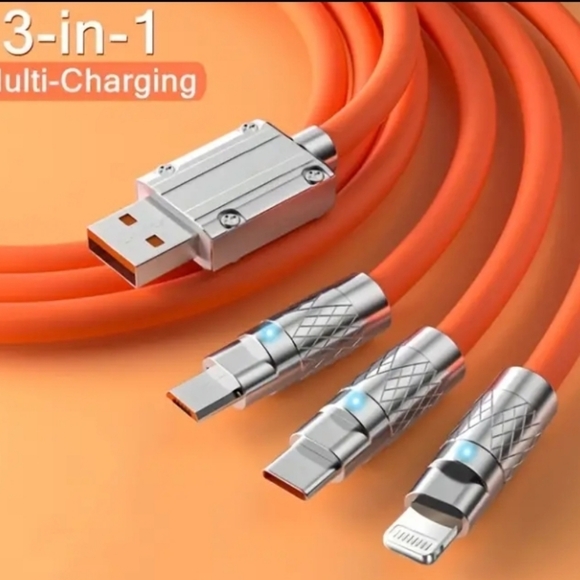 3-in-1 USB Charging Cable Charging/Data Sync Cable - Picture 2 of 11